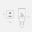 BASEUS CCSUPP-E02 Super Si nabíječka USB-C PD a USB s výkonem 30W, bílá