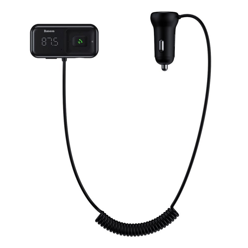 BASEUS CCTM-E01 Bluetooth MP3 transmiter, Handsfree a 2x USB autonabíječka, černý