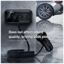 BASEUS CCTM-E01 Bluetooth MP3 transmiter, Handsfree a 2x USB autonabíječka, černý