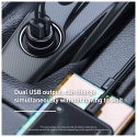 BASEUS CCTM-E01 Bluetooth MP3 transmiter, Handsfree a 2x USB autonabíječka, černý