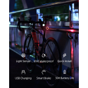 Zadní cyklistické světlo Rockbros Q3 s inteligentním systémem zastavení - černé