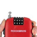 Zámek na kolo Rockbros 32420981001 se zatahovacím kabelem - červený
