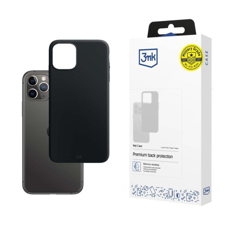 3MK Matte Case Tenký & odolný silikonový kryt pro iPhone 11 Pro, černý