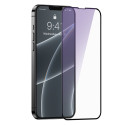 BASEUS SGQP010401 Ochranné sklo 2.5D FULL-COVER 0.3mm pro iPhone 13/13 Pro/14, montážní rámeček, Anti-blue, 2ks