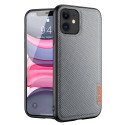DUX DUCIS Fino Series Odolný kryt s textilními zády pro iPhone 11, šedý