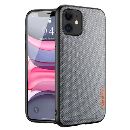 DUX DUCIS Fino Series Odolný kryt s textilními zády pro iPhone 11, šedý