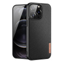 DUX DUCIS Fino Series Odolný kryt s textilními zády pro iPhone 13 Pro, černý