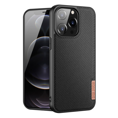 DUX DUCIS Fino Series Odolný kryt s textilními zády pro iPhone 13 Pro, černý