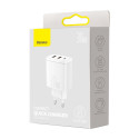 BASEUS CCXJ-E02 Nabíječka 2x USB a USB-C PD s výkonem 30W, bílá
