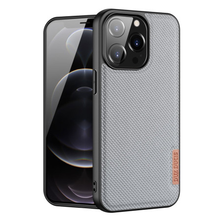 DUX DUCIS Fino Series Odolný kryt s textilními zády pro iPhone 13 Pro, šedý