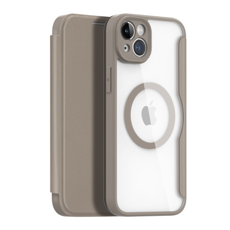DUX DUCIS Skin X Pro Flipový MagSafe kryt pro iPhone 14 Plus, béžový