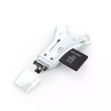 AG PREMIUM i-FlashDevice HD Čtečka Micro SD/SD karet 4v1 (Lightning/USB/USB-C/MicroUSB), bílá
