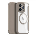 DUX DUCIS Skin X Pro Flipový MagSafe kryt pro iPhone 14 Pro, béžový