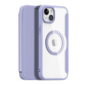 DUX DUCIS Skin X Pro Flipový MagSafe kryt pro iPhone 15 Plus, fialový