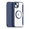 DUX DUCIS Skin X Pro Flipový MagSafe kryt pro iPhone 15 Plus, modrý
