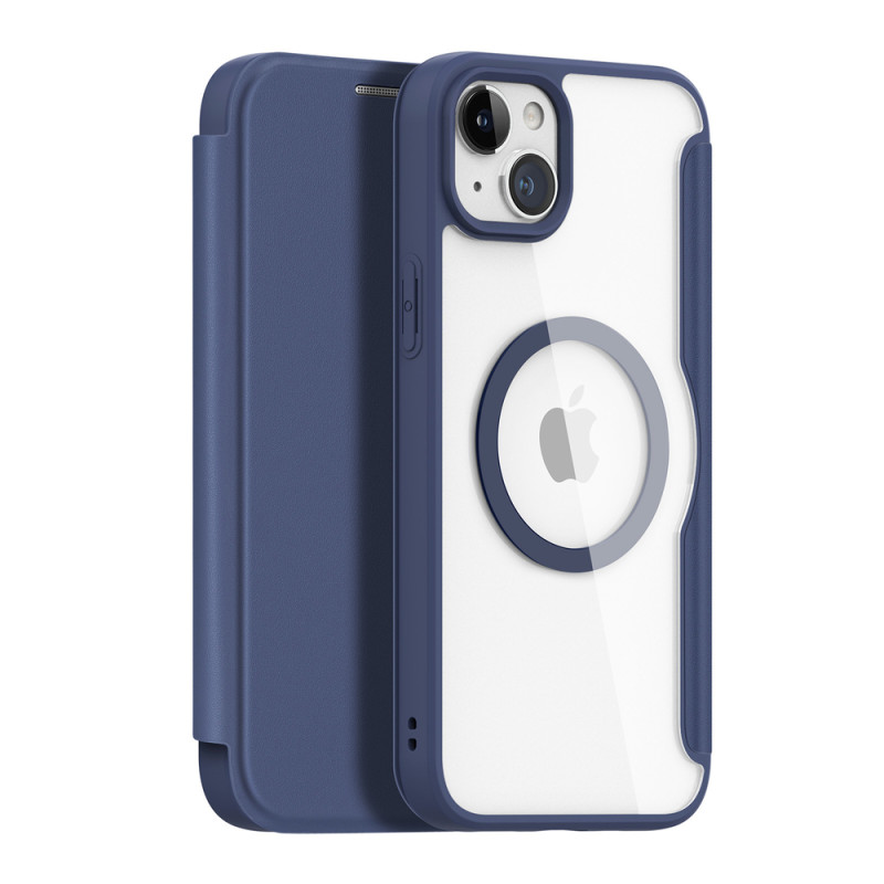 DUX DUCIS Skin X Pro Flipový MagSafe kryt pro iPhone 15 Plus, modrý
