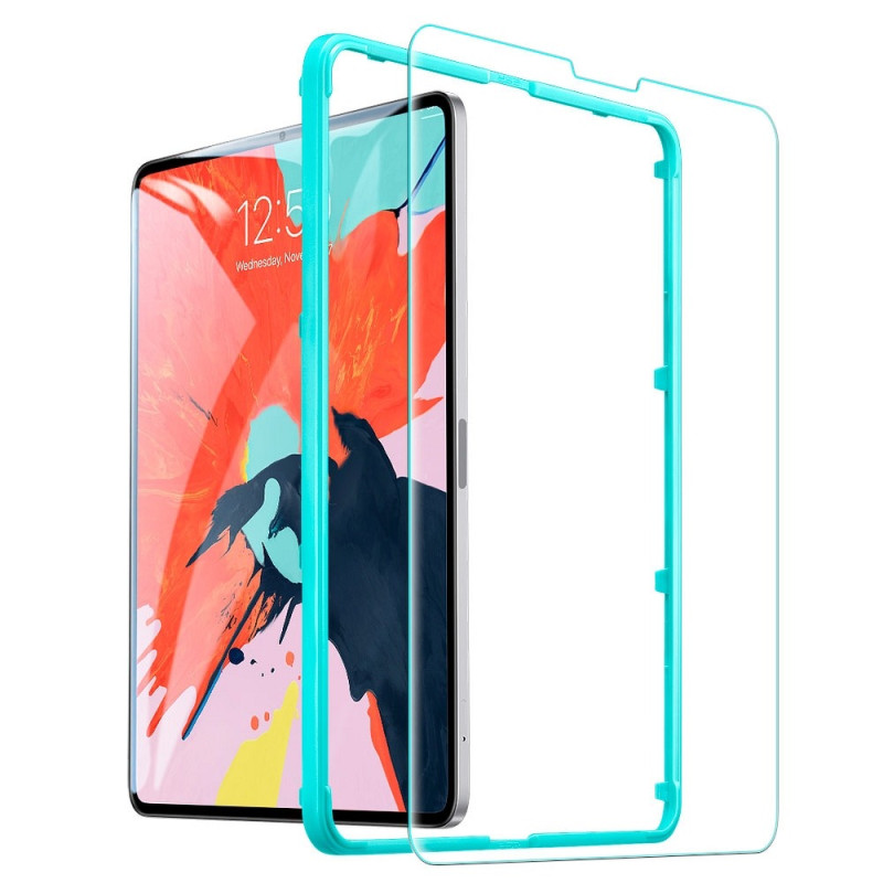 ESR Ochranné sklo 2.5D FULL-COVER 0.3mm pro iPad Pro 12,9" (2018/20/21), čiré, montážní rámeček