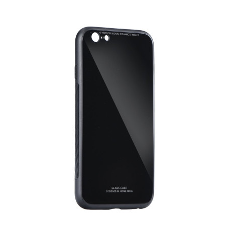 FORCELL Glass Case kryt se skleněnými zády pro iPhone 12 Pro Max, černý
