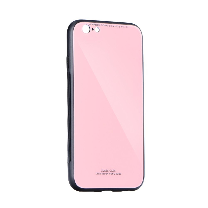 FORCELL Glass Case kryt se skleněnými zády pro iPhone 12 Pro Max, růžový