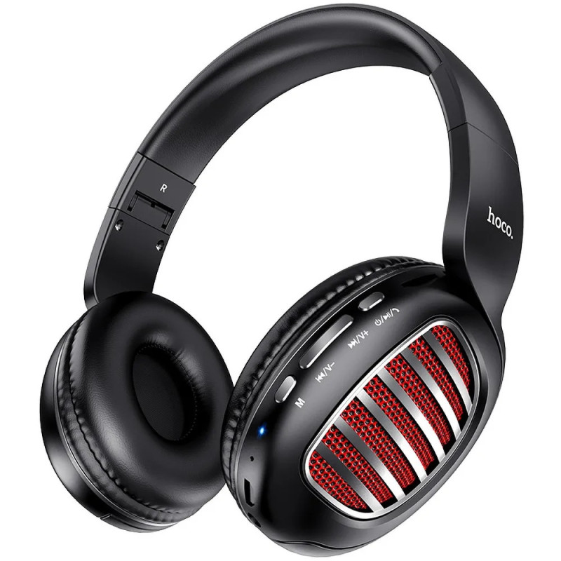 HOCO W23 Brilliant Bezdrátová stereo sluchátka se slotem na micro SD kartu, AUX, černá
