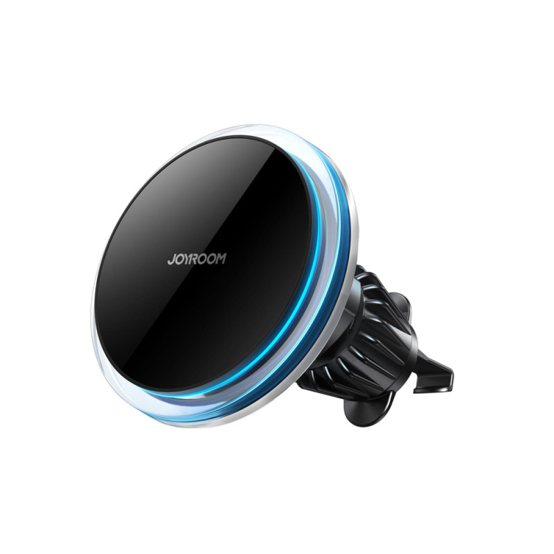 Joyroom držák telefonu do auta s 15W Qi bezdrátovou nabíječkou (kompatibilní s MagSafe) do mřížky ventilace, stříbrný (JR-ZS291)