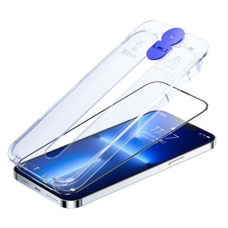 Joyroom Knight tvrzené sklo pro iPhone 14 Plus s aplikátorem, průhledné (JR-H11)