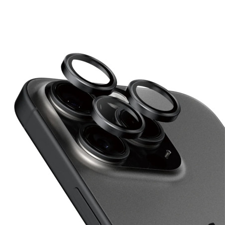 PANZERGLASS Ochranné kroužky zadní kamery HoOps pro iPhone 15 Pro/15 Pro Max, černý titan