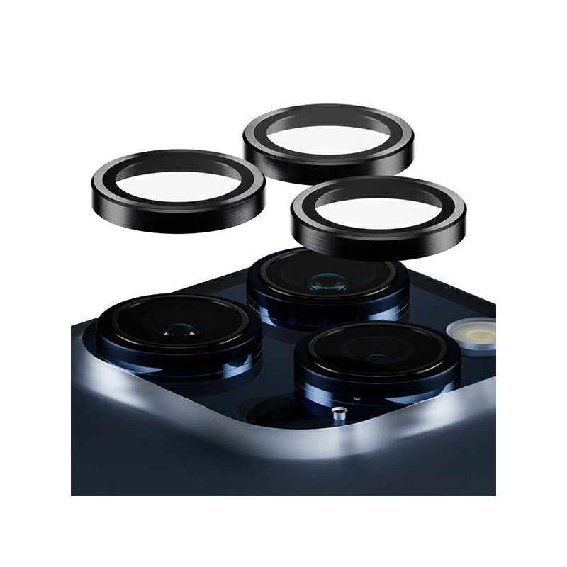 PANZERGLASS Ochranné kroužky zadní kamery HoOps pro iPhone 15 Pro/15 Pro Max, čiré
