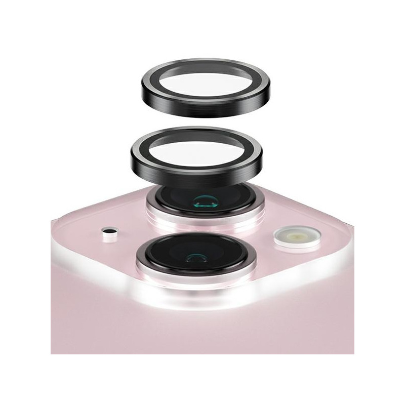 PANZERGLASS Ochranné kroužky zadní kamery HoOps pro iPhone 15/15 Plus, čiré