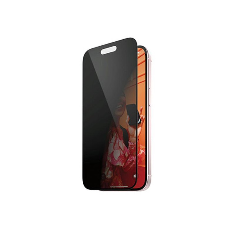PANZERGLASS Ochranné sklo 2.5D FULL-COVER 0.4mm pro iPhone 15 Pro, montážní rámeček, Privacy