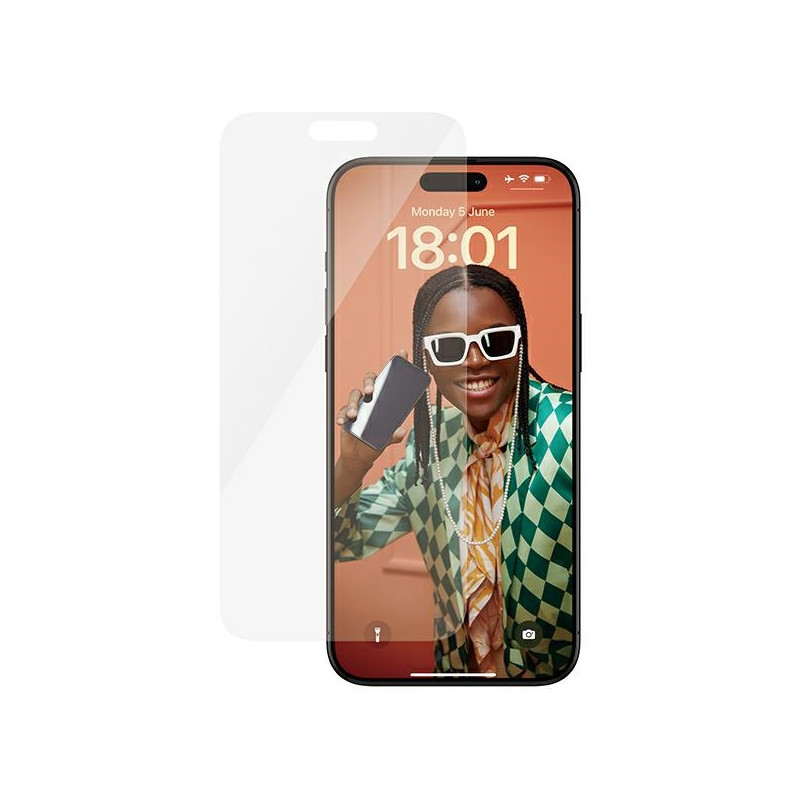 PANZERGLASS Ochranné sklo 2.5D STANDARD 0.4mm pro iPhone 15 Pro Max, Classic Fit, čiré