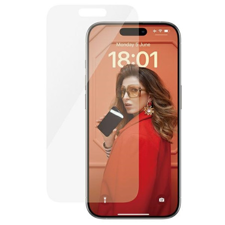PANZERGLASS Ochranné sklo 2.5D STANDARD 0.4mm pro iPhone 15 Pro, Classic Fit, čiré