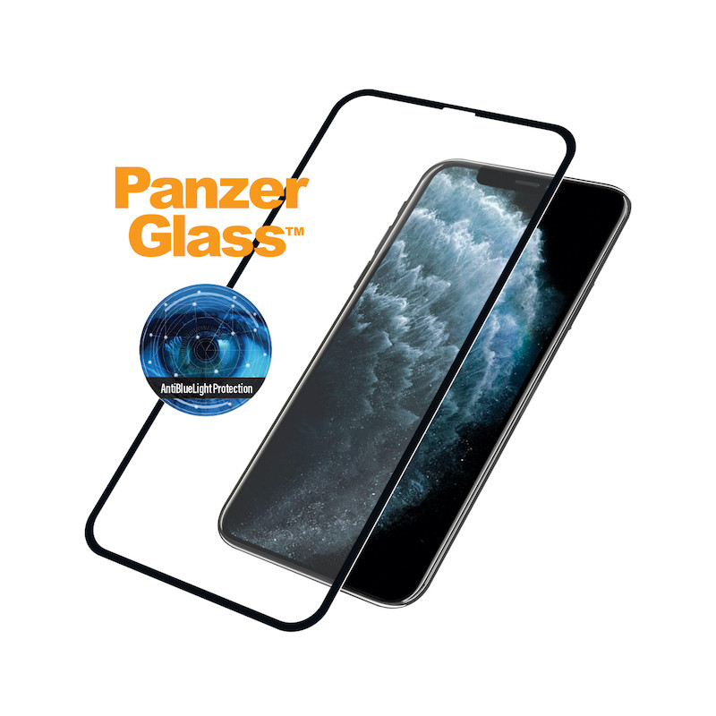 PANZERGLASS Ochranné sklo 3D FULL-COVER 0.4mm pro iPhone XS Max/11 Pro Max, AntiBlue