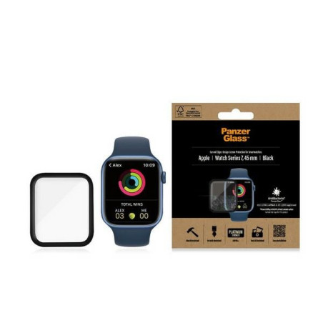 PANZERGLASS Ochranné sklo 3D FULL-COVER 0.4mm pro Watch 7/8 45mm, AntiBacterial