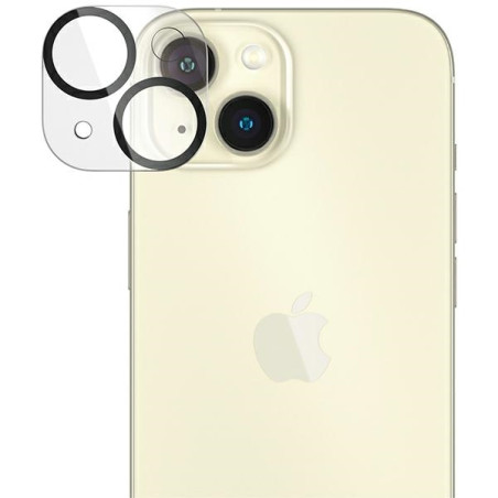 PANZERGLASS Ochranné sklo zadní kamery 2.5D FULL-COVER 0.4mm pro iPhone 15/15 Plus, čiré