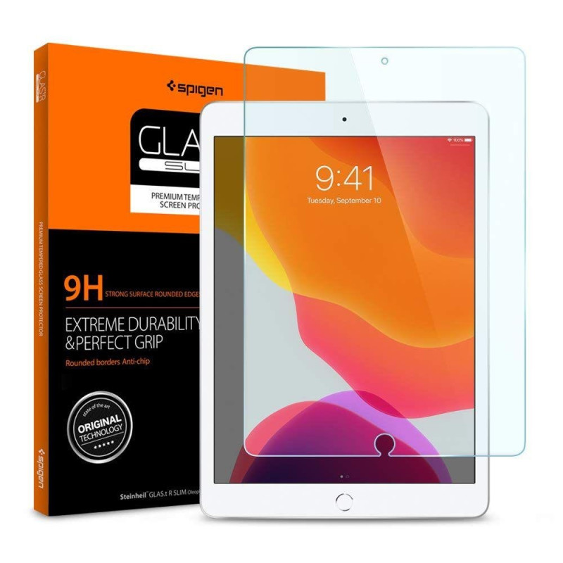 SPIGEN GLAS.tR Slim Ochranné sklo 2.5D FULL-COVER 0.2mm pro iPad 10,2" (7/8/9 gen.), čiré