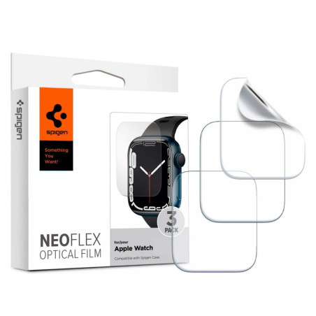 Spigen Neo Flex ochranná fólie pro Apple Watch 4/5/6/7/8/SE (44/45 mm) – 3 ks