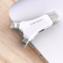 AG PREMIUM i-FlashDevice HD Čtečka Micro SD/SD karet 4v1 (Lightning/USB/USB-C/MicroUSB), bílá