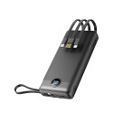 Powerbanka Veger C20 (W2047 / W2059) 20000 mAh s vestavěnými kabely Micro-USB / Type C / Lightning černá