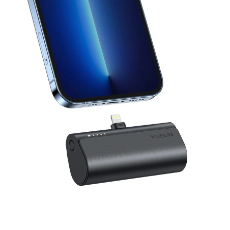 Powerbanka Veger PlugOn (W0556P) PD QC3.0 3A 20W 5000 mAh s vestavěným konektorem Lightning černá