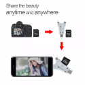 AG PREMIUM i-FlashDevice HD Čtečka Micro SD/SD karet 4v1 (Lightning/USB/USB-C/MicroUSB), bílá