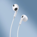 BASEUS Encok C17 (NGCR010002) Prémiová USB-C sluchátka s mikrofonem, délka 1,1m, bílá