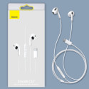 BASEUS Encok C17 (NGCR010002) Prémiová USB-C sluchátka s mikrofonem, délka 1,1m, bílá