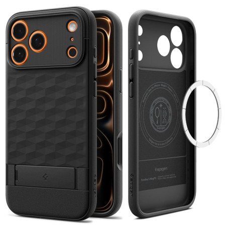Kryt Spigen PARALLAX "S" MagSafe iPhone 17 Pro - matná černá