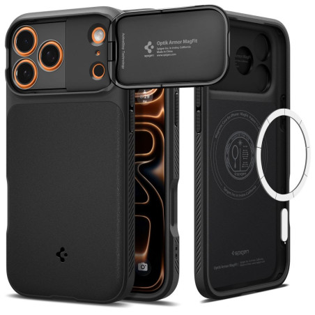 Kryt Spigen OPTIK ARMOR MagSafe iPhone 17 Pro - černá