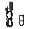 Baseus GaN3 Pro rychlá univerzální nabíječka GaN 2 x USB typu C / 2x USB 100W PD3.0, QC4.0+, AFC černá (CCGP000101)