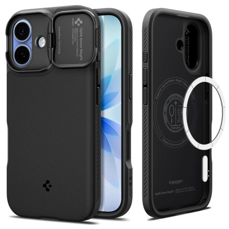 Kryt Spigen OPTIK ARMOR MagSafe iPhone 17 - černý