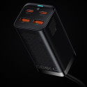 Baseus GaN3 Pro rychlá univerzální nabíječka GaN 2 x USB typu C / 2x USB 100W PD3.0, QC4.0+, AFC černá (CCGP000101)