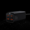 Baseus GaN3 Pro rychlá univerzální nabíječka GaN 2 x USB typu C / 2x USB 100W PD3.0, QC4.0+, AFC černá (CCGP000101)