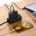 Baseus GaN5 Pro rychlá univerzální nabíječka GaN USB typu C / USB 100W PD3.0, QC4.0+, AFC černá (CCGP090201)